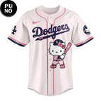 Los Angeles Dodgers x Hello Kitty Night 2026 Pink Clay Baseball Jersey