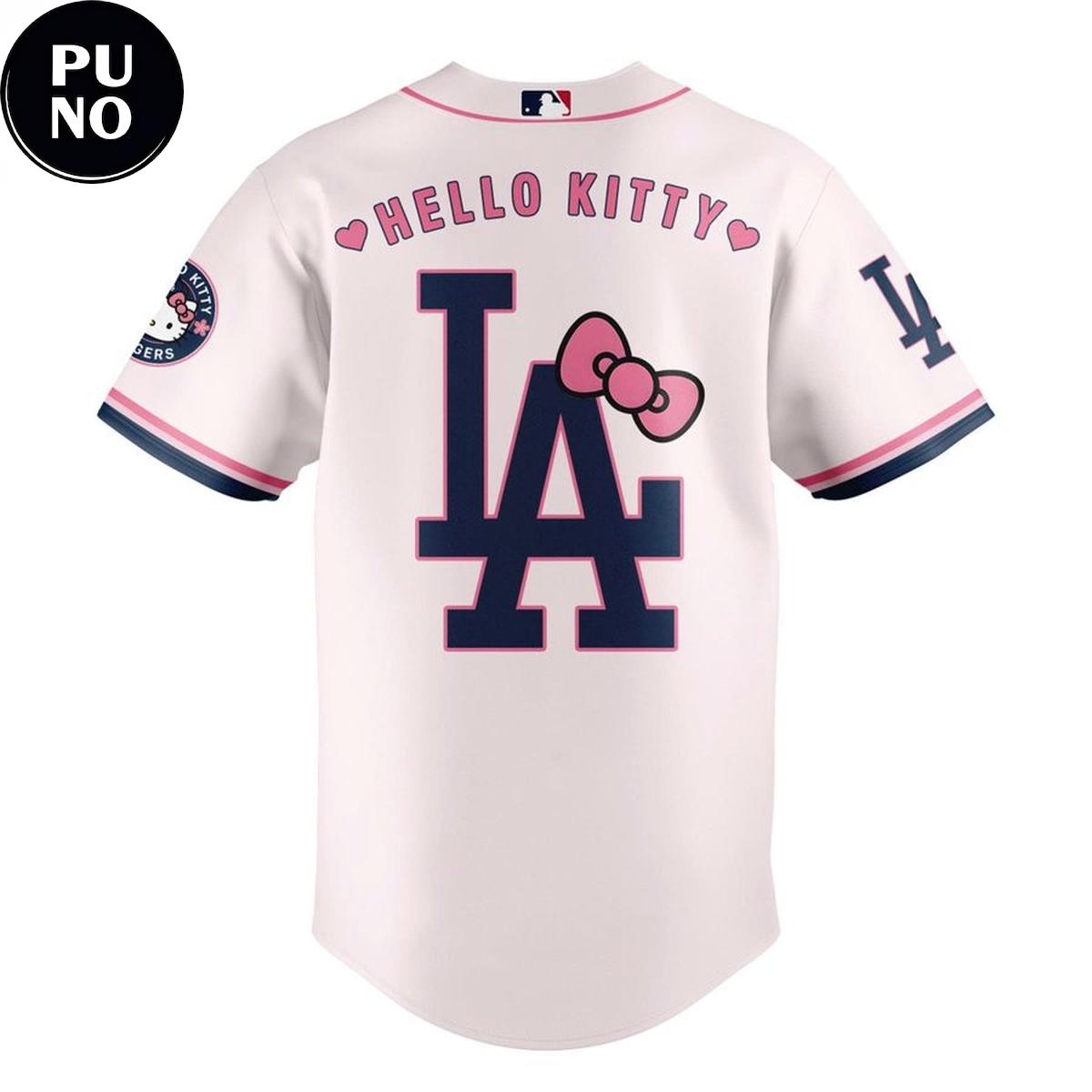 Los Angeles Dodgers x Hello Kitty Night 2026 Pink Clay Baseball Jersey
