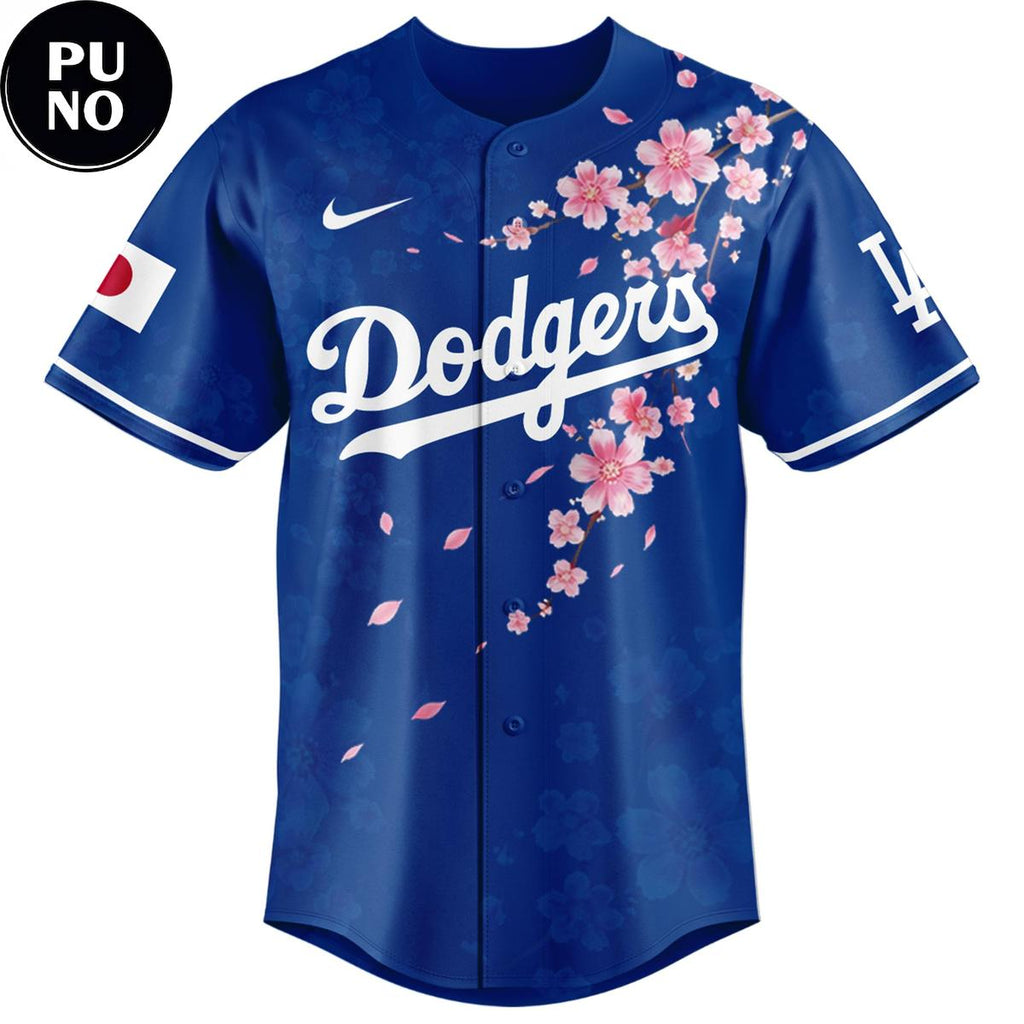 Los Angeles Dodgers x Japanese Heritage Night 2026 Sakura Bloom Personalized Baseball Jersey