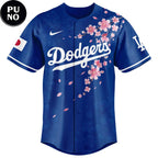 Los Angeles Dodgers x Japanese Heritage Night 2026 Sakura Bloom Personalized Baseball Jersey