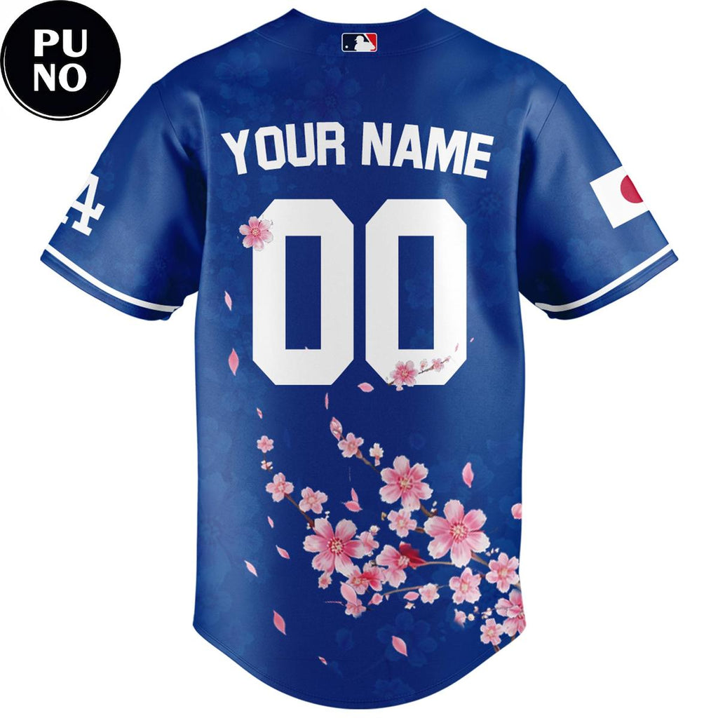 Los Angeles Dodgers x Japanese Heritage Night 2026 Sakura Bloom Personalized Baseball Jersey