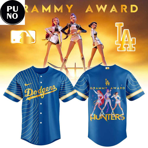 Los Angeles Dodgers x KPop Demon Hunters 2026 Grammys Award Baseball Jersey