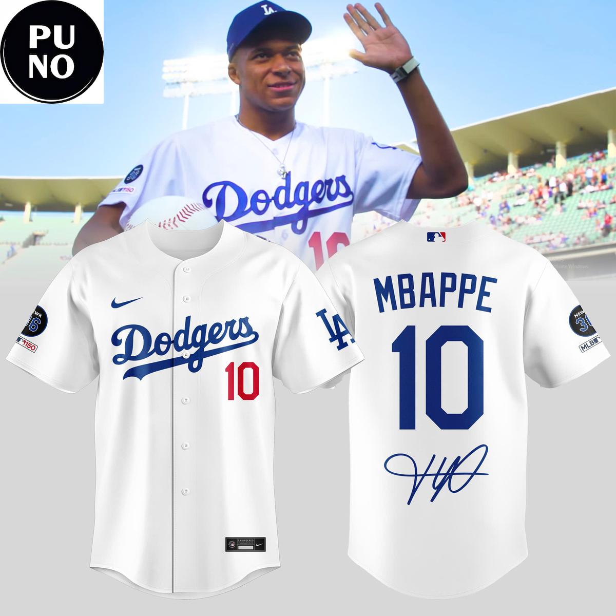 Los Angeles Dodgers x Kylian Mbappe Baseball Jersey