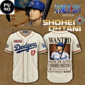 Los Angeles Dodgers x One Piece 2026 Wanted Shohei Ohtani Baseball Jersey