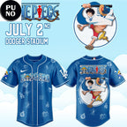Los Angeles Dodgers x One Piece Night 2026 Monkey D. Luffy Baseball Jersey