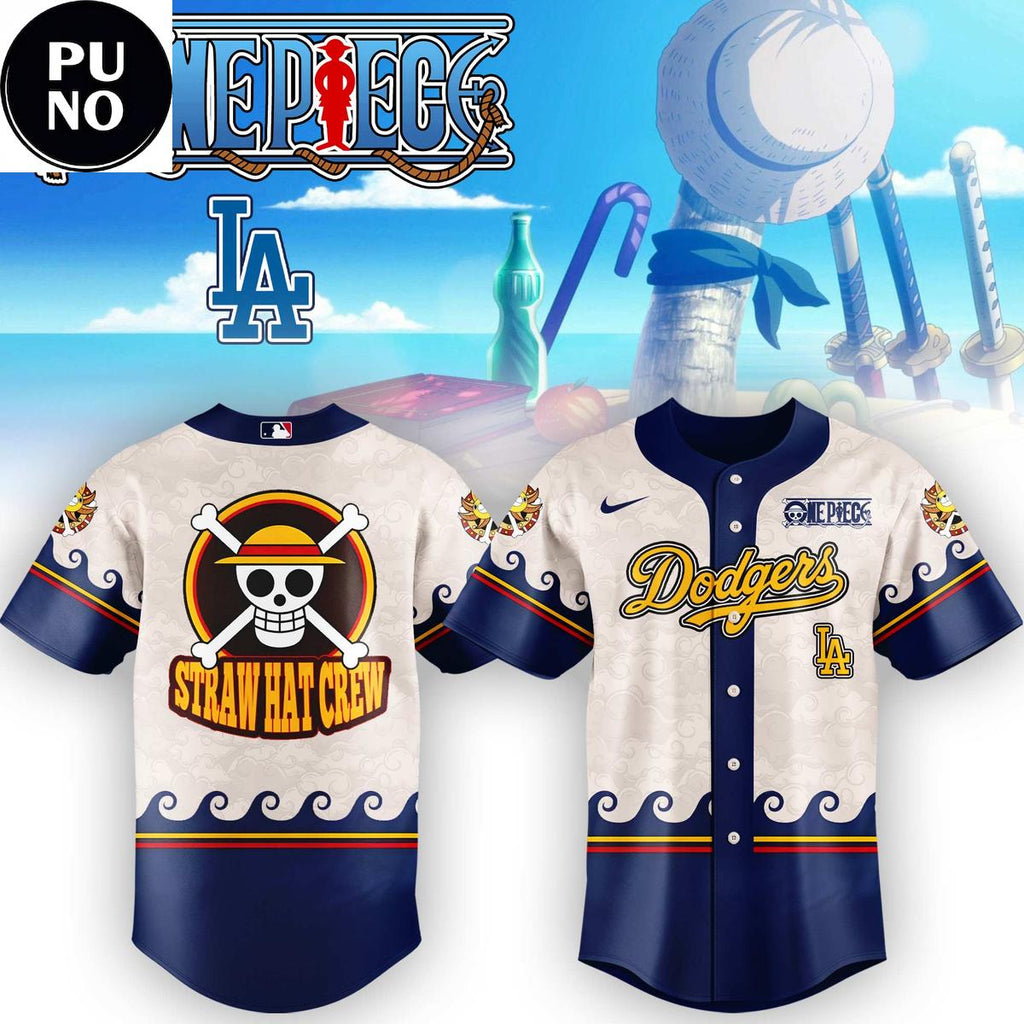 Los Angeles Dodgers x One Piece Night 2026 Straw Hat Crew Baseball Jersey