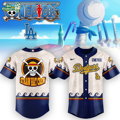 Los Angeles Dodgers x One Piece Straw Hat Crew Jersey