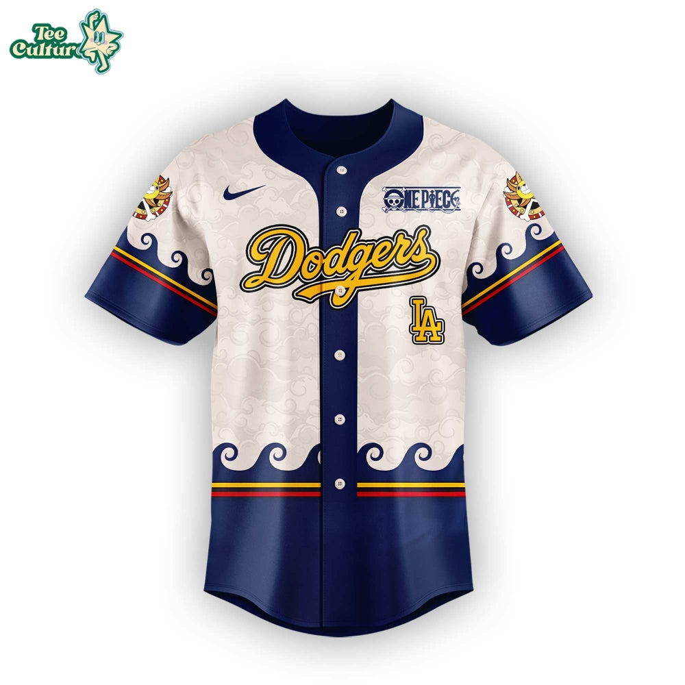 Los Angeles Dodgers x One Piece Straw Hat Crew Jersey