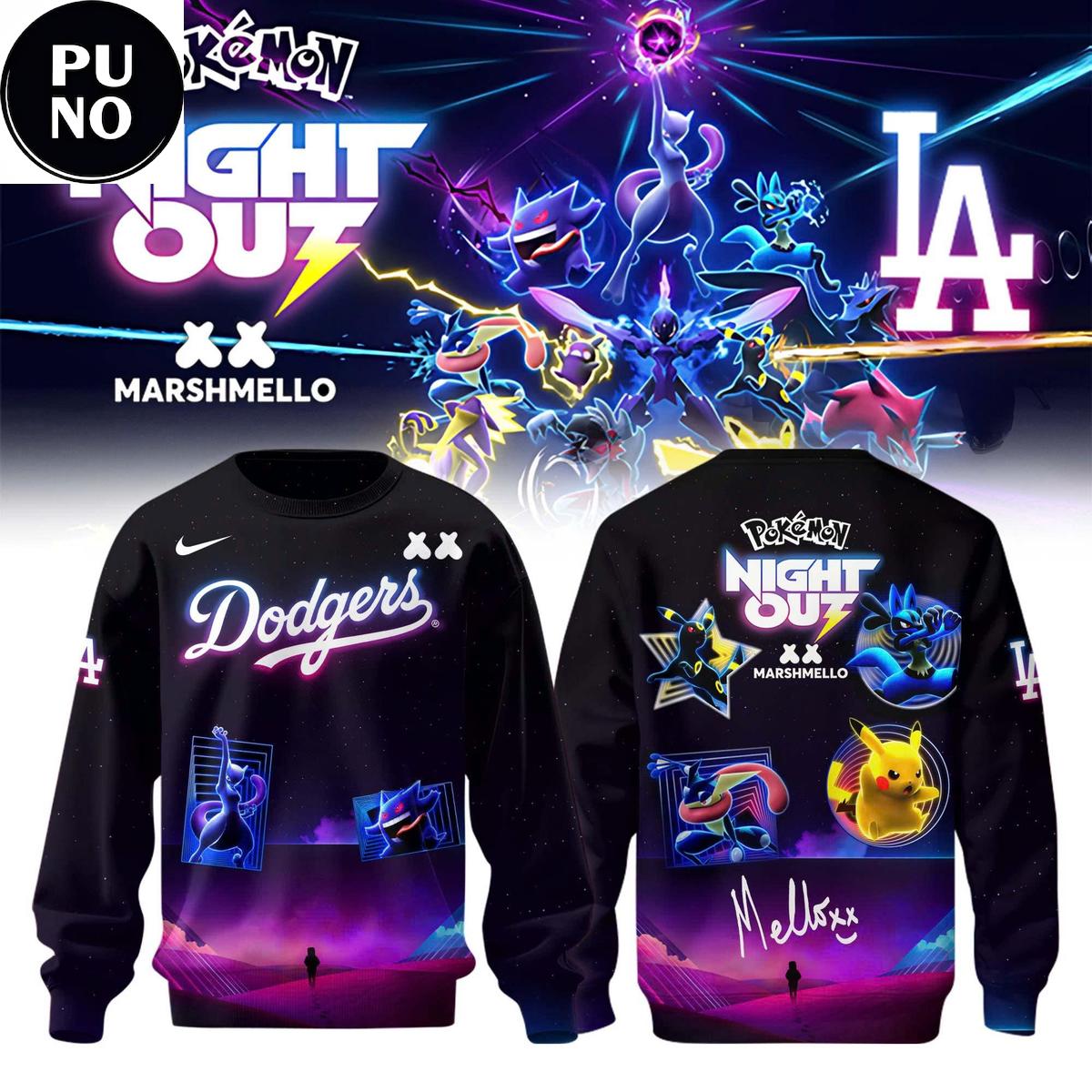 Los Angeles Dodgers x Pokémon Night Out 2026 Hoodie T-Shirt