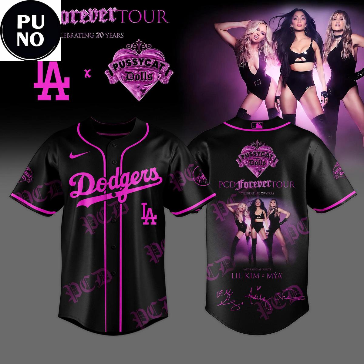 Los Angeles Dodgers x The Pussycat Dolls PCD Forever Tour 2026 Baseball Jersey