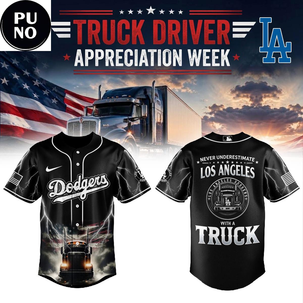 Los Angeles Dodgers x Truck Driver Appreciation Week 2026 Baseball Jersey