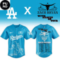 Los Angeles Dodgers x Zach Bryan With Heaven On Tour 2026 Baseball Jersey
