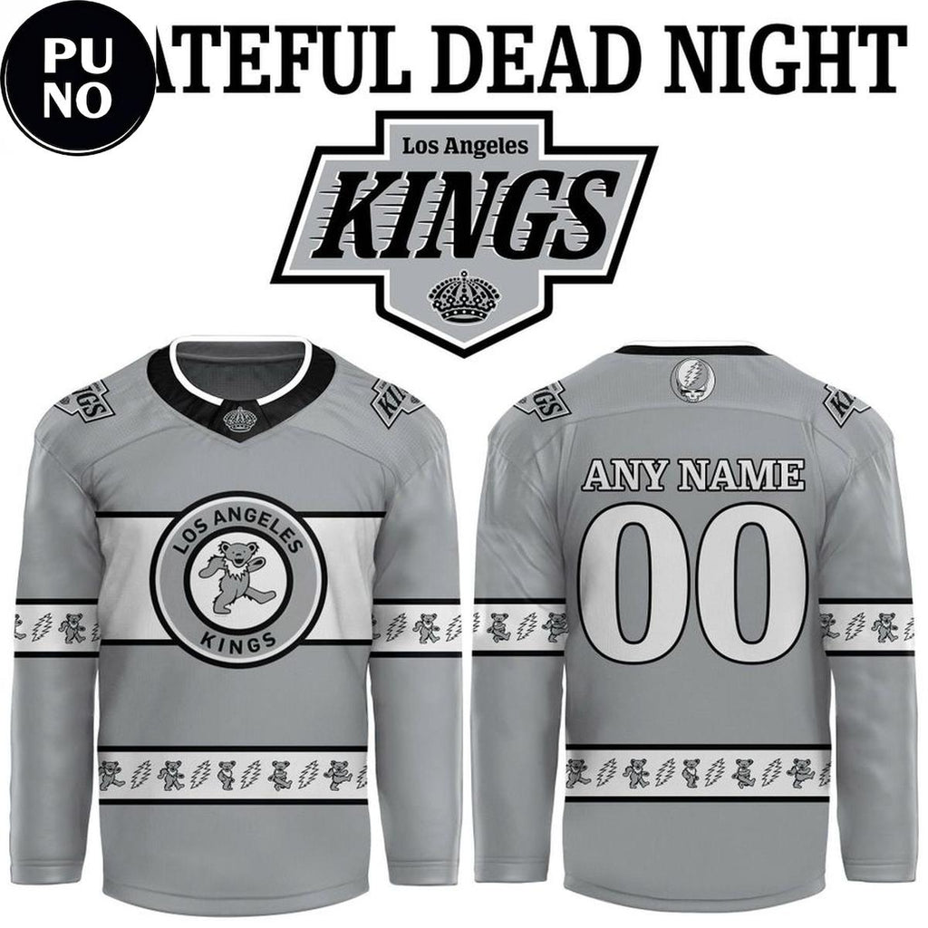 Los Angeles Kings 2026 Grateful Dead Night Personalized Hockey Jersey