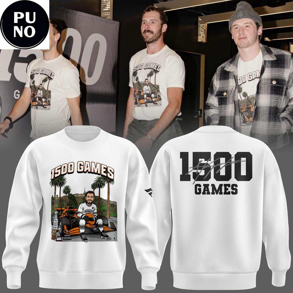 Los Angeles Kings Anze Kopitar 1500 Game Played Hoodie Shirt