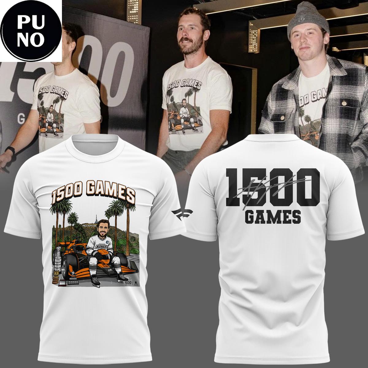 Los Angeles Kings Anze Kopitar 1500 Game Played Hoodie Shirt