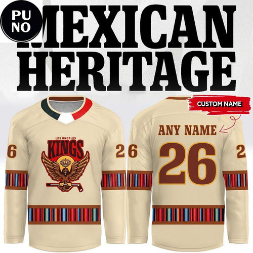Los Angeles Kings Celebrate Mexican Heritage Night 2026 Personalized Hockey Jersey