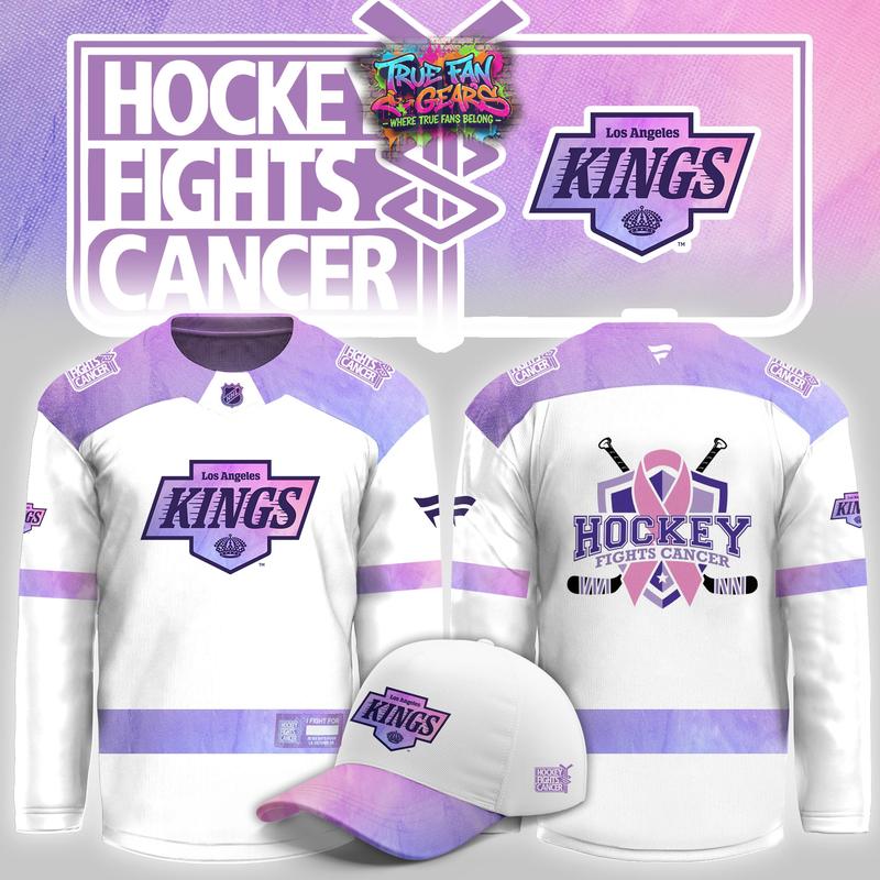 Los Angeles Kings Hockey Fights Cancer 2026 Hockey Jersey