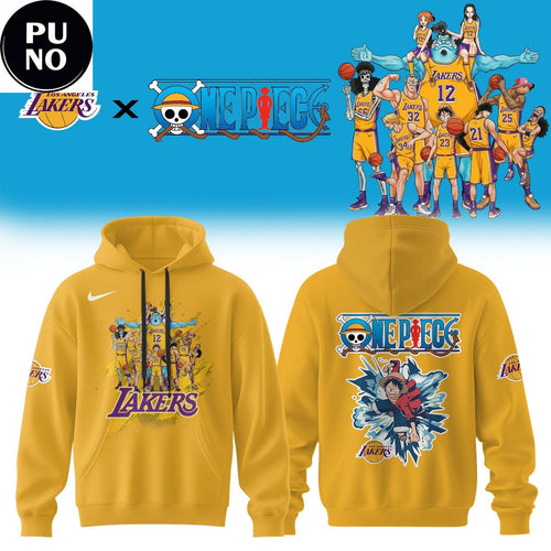 Los Angeles Lakers x One Piece 2026 Legends Gold and Pirate Dreams Hoodie T-Shirt