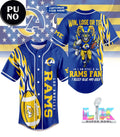 Los Angeles Rams 2026 I Bleed Blue And Gold Personalized Baseball Jersey