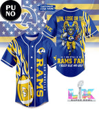 Los Angeles Rams 2026 I Bleed Blue And Gold Personalized Baseball Jersey