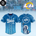Los Angeles Rams 2026 No Kings Freedom Runs The Field Baseball Jersey