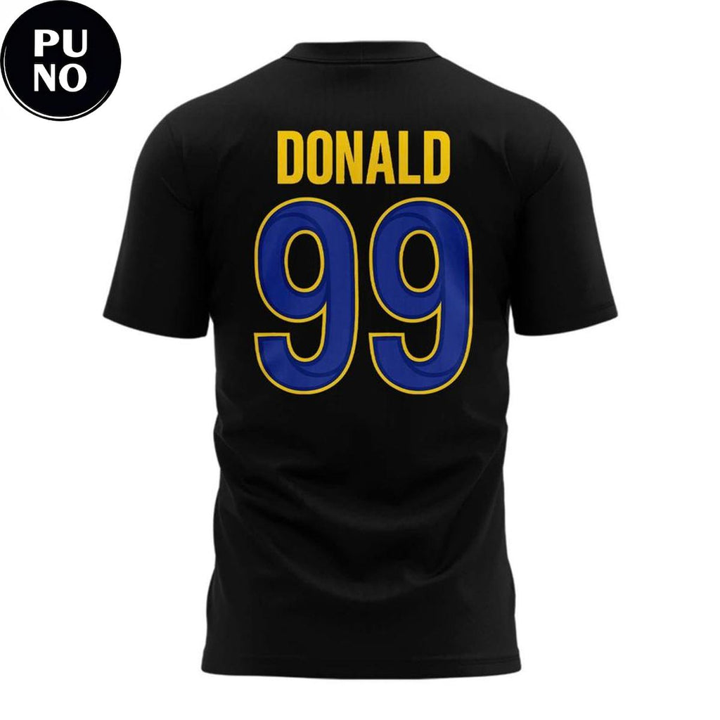 Los Angeles Rams Aaron Donald 2026 Quarterbacks Scramble T-Shirt