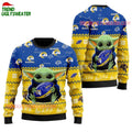 Los Angeles Rams Baby Yoda Hug The Ball Christmas Ugly Sweater
