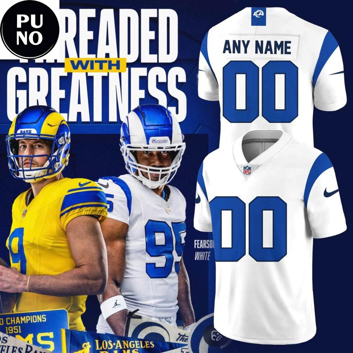 Los Angeles Rams Classic Sol Game 2026 Personalized Football Jersey