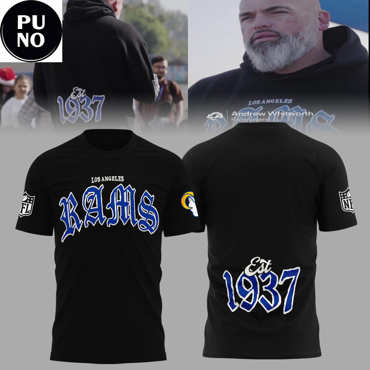 Los Angeles Rams Est 1937 Hoodie T-Shirt