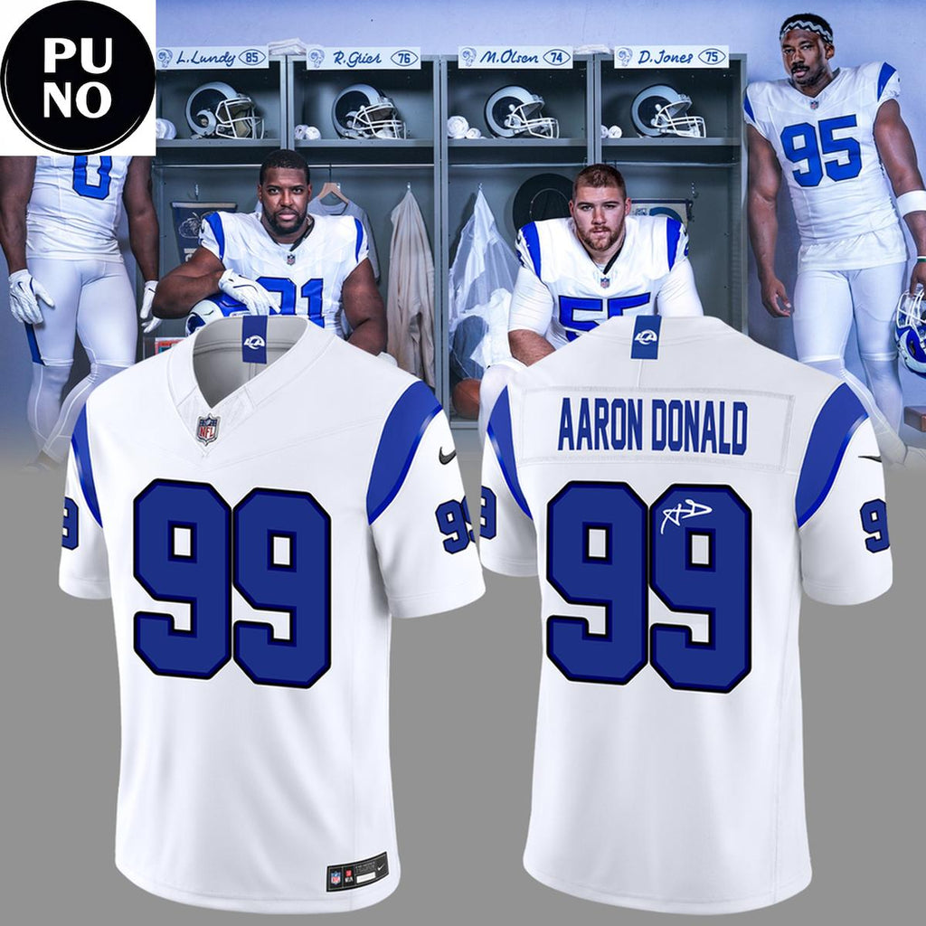 Los Angeles Rams Fearsome White Vapor F.U.S.E. Stitched 2026 Personalized Football Jersey