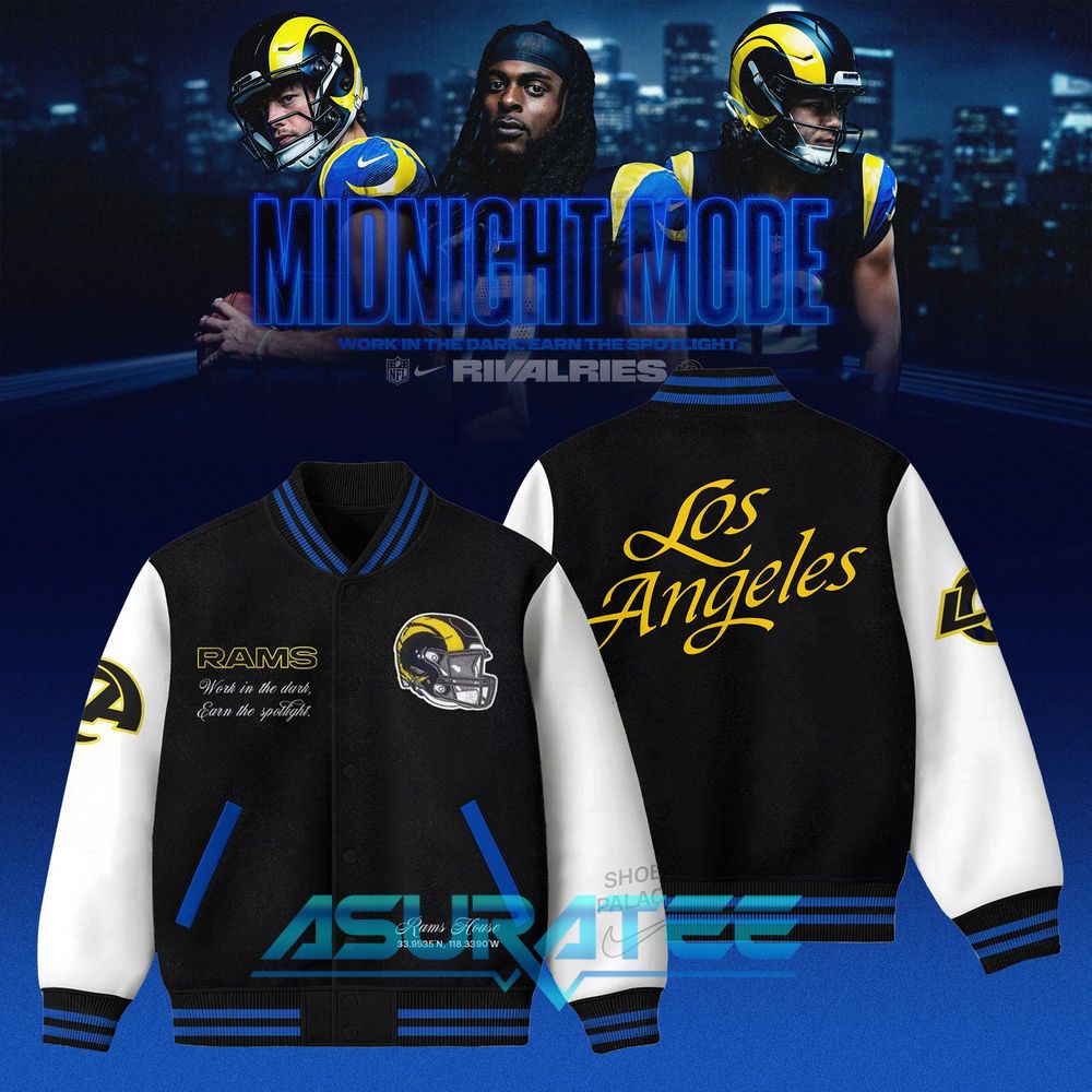 Los Angeles Rams Midnight Blue 2025 Rivalries Baseball Jacket