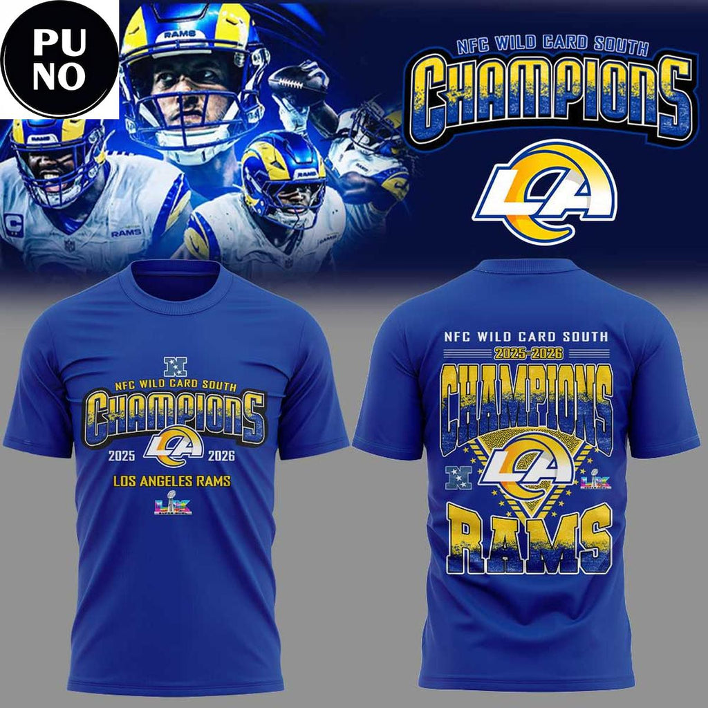 Los Angeles Rams NFC Wild Card South Champions 2025-2026 Hoodie T-Shirt
