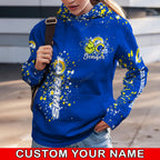 Custom NFL Los Angeles Rams Hoodie Leggings The Grinch Hoodie Rock Paper Scissors Throat Punch I Win