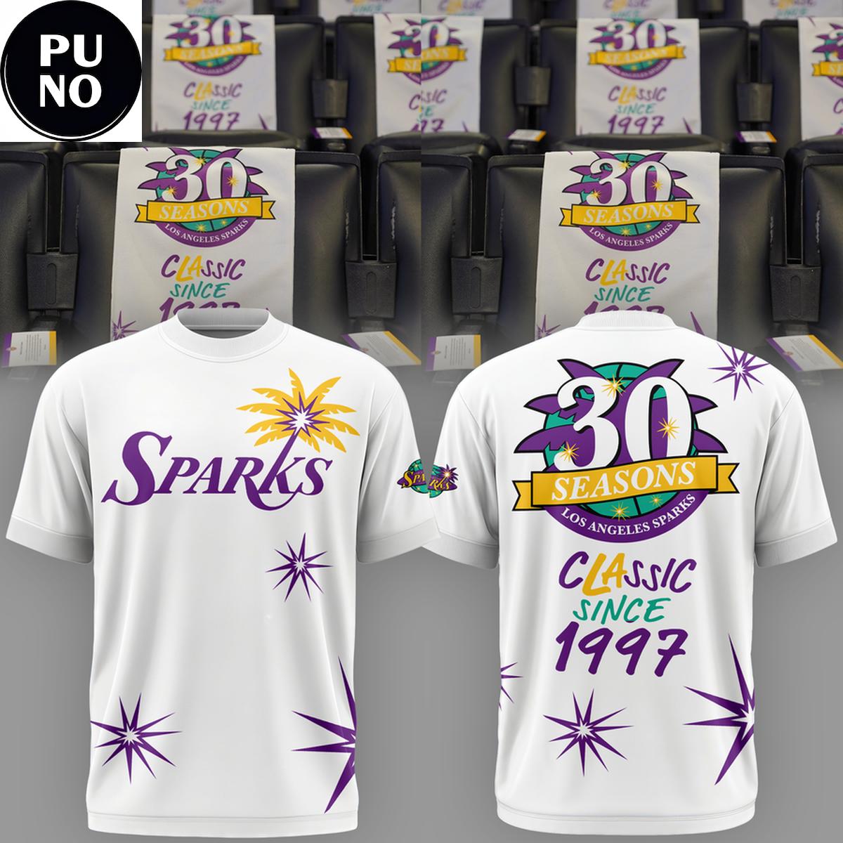 Los Angeles Sparks 30th Anniversary 2026 cLAssic since 1997 T-Shirt