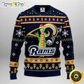 Los Angeles Rams Christmas Ugly Sweater Print Funny Grinch Show Your Team Spirit