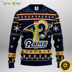Los Angeles Rams Christmas Ugly Sweater Print Funny Grinch Show Your Team Spirit