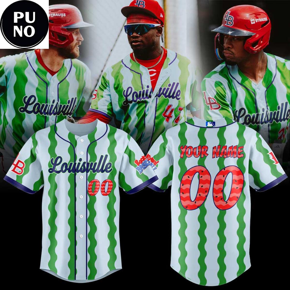 Louisville Bats x Backyard Baseball Night 2026 Melonheads Personalized Baseball Jersey