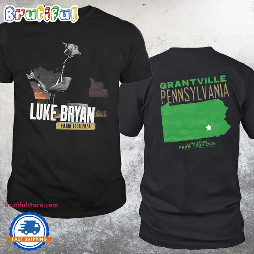 Luke Bryan 2024 Farm Tour Grantville PA Vintage T Shirt