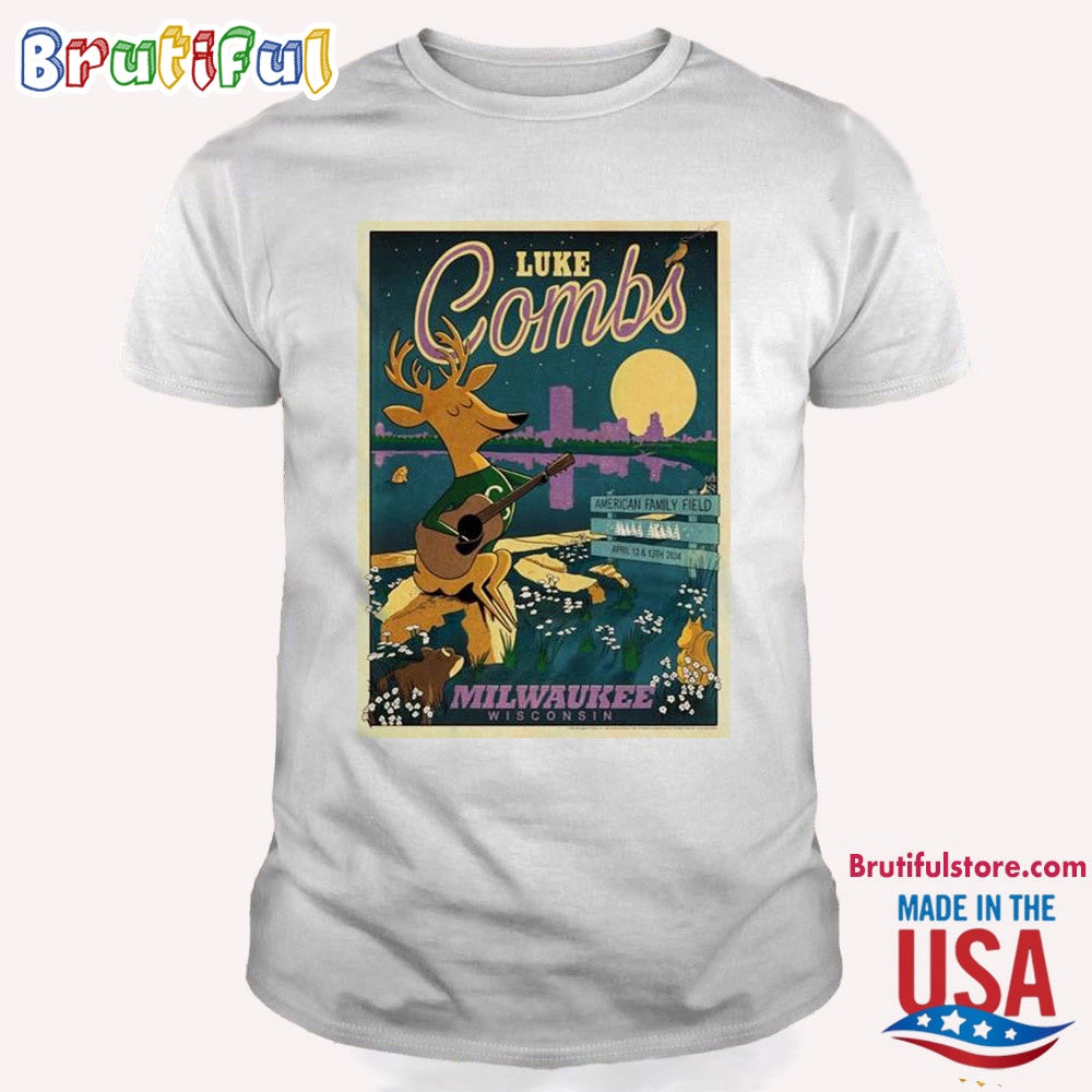 Luke Combs Milwaukee Wi American Family Field April 2024 T Shirt