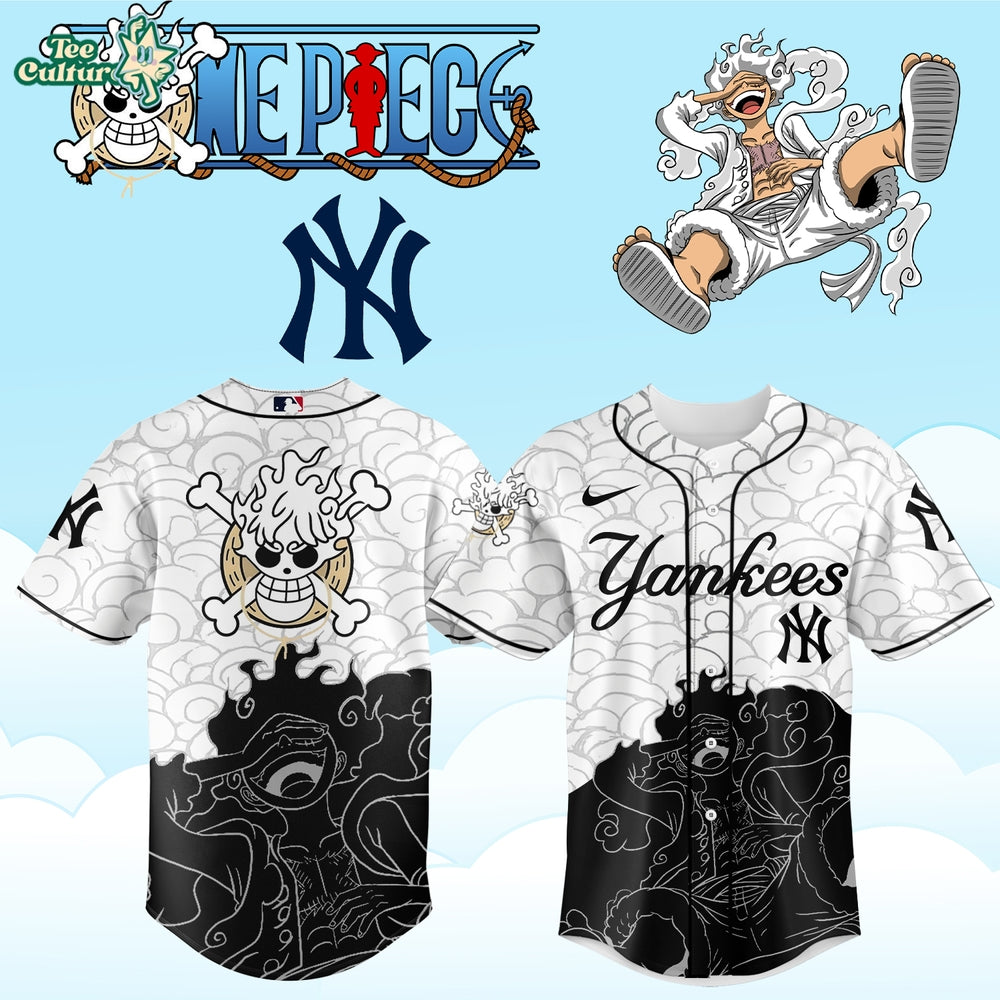 MLB All Teams x One Piece Luffy Anime Baseball Jersey Ver2