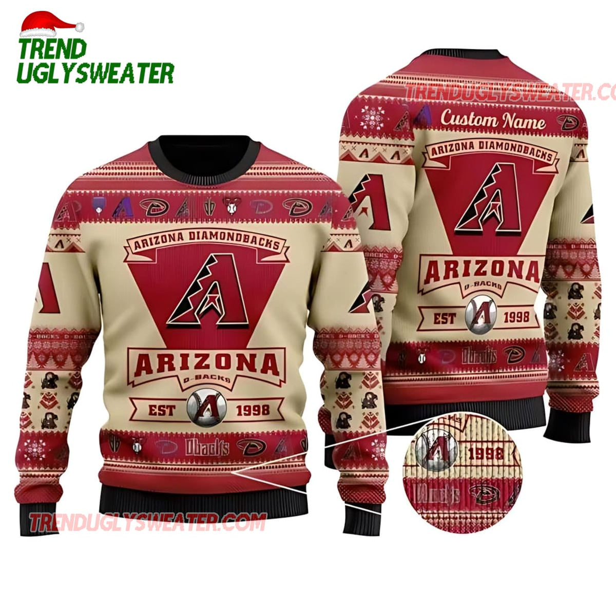 MLB Arizona Diamondbacks Est 1988 Mlb Ugly Christmas Sweater