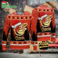 MLB Baltimore Orioles Santa Hat Celebration Ugly Christmas Sweater