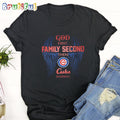 MLB Chicago Cubs God First Family Second Then Cubs Baseball Shirt
