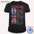 MLB Cleveland Guardians Baseball 2024 Team Line Up Stars Signatures T Shirt