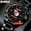 MLB Cleveland Indians Watch Black Fashion Watch Baseball Game