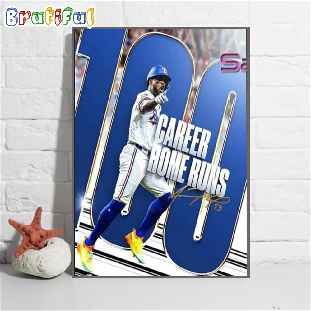 MLB Gracious Garcia Keeps 100 Career Home Runs 2024 Wall Art Poster Canvas