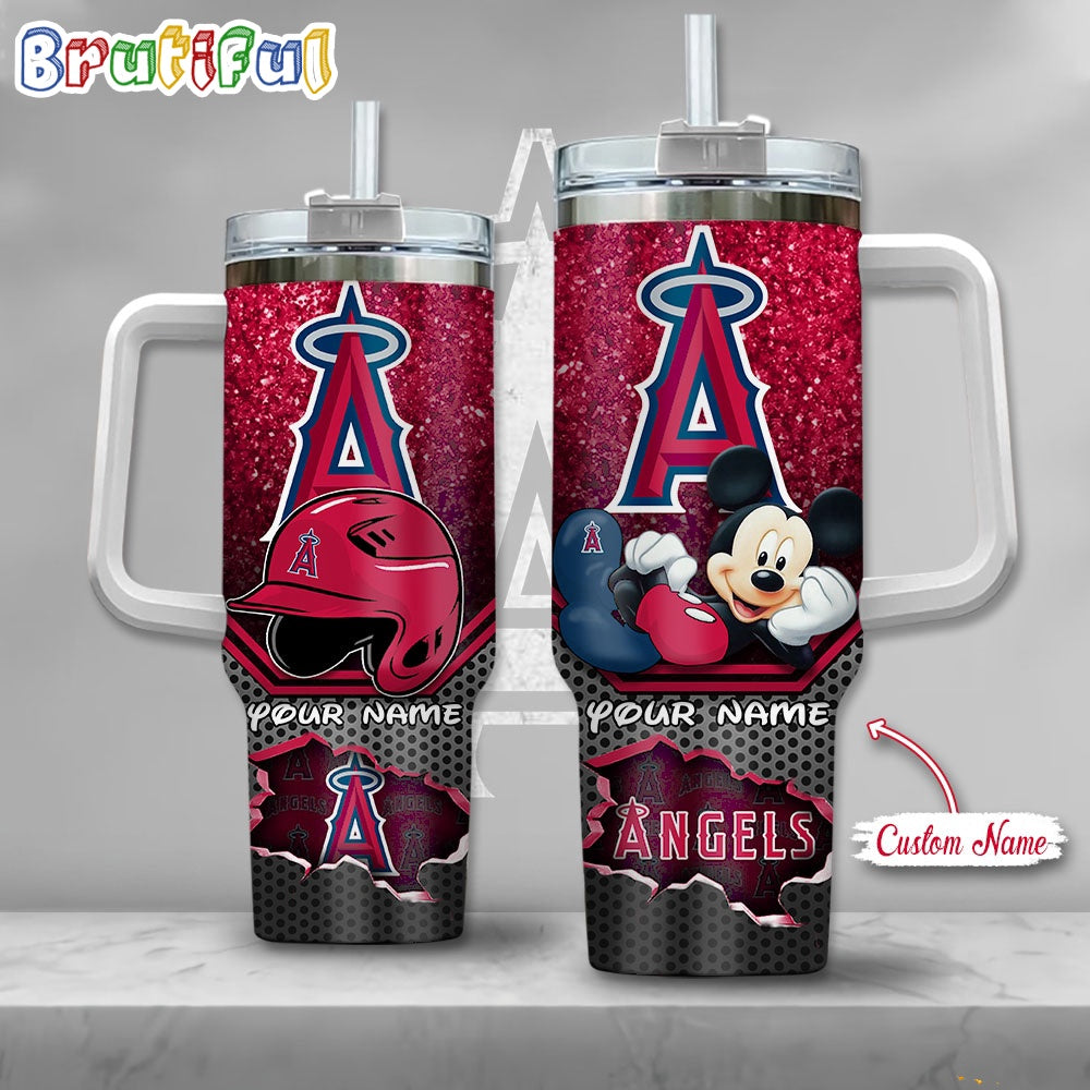 MLB Los Angeles Angels Tumbler Mickey Mouse Customzed Handle Cup