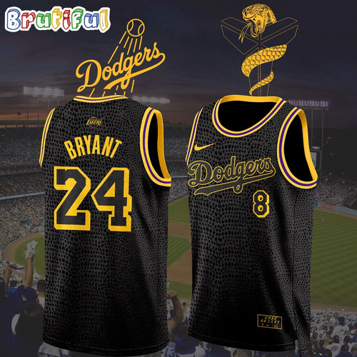 MLB Los Angeles Dodgers x Kobe Bryant Basketball Jersey Shirt