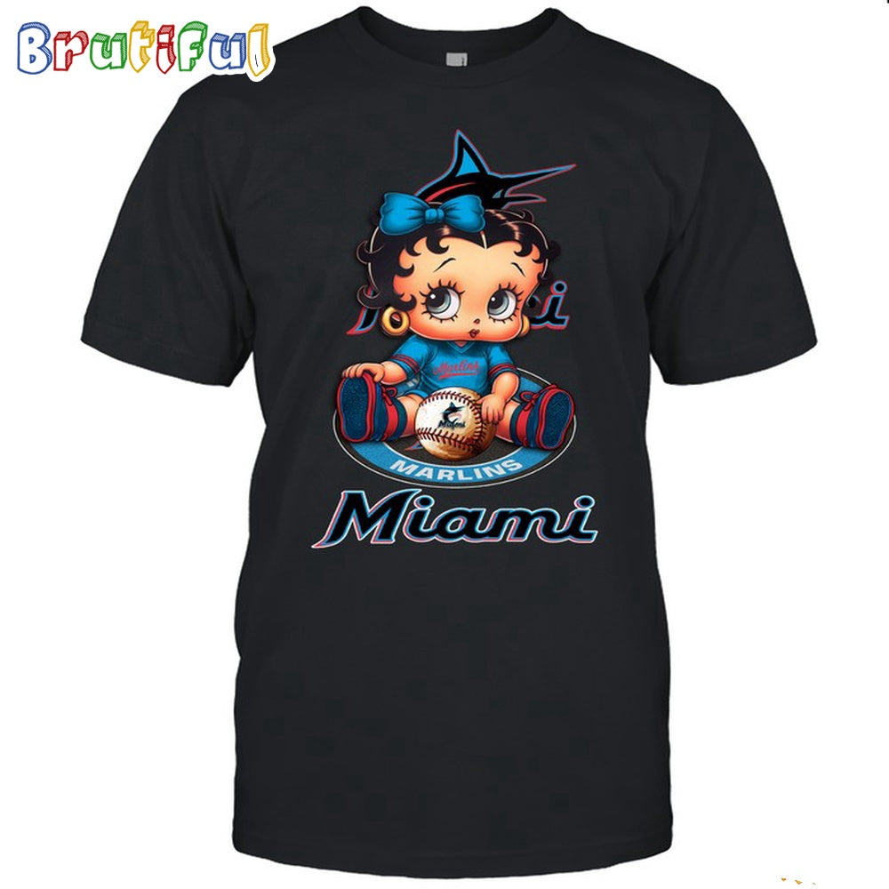 MLB Miami T-Shirt Betty Boop Baseball Tshirt