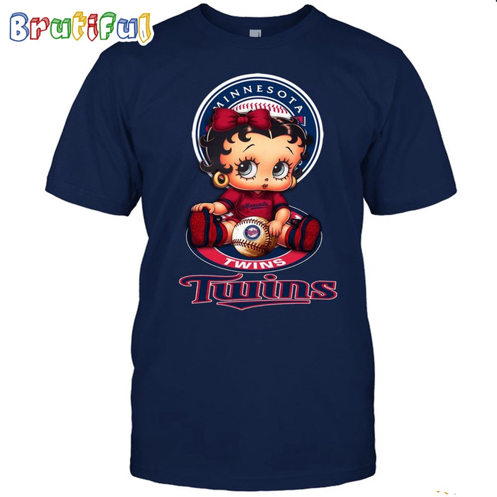 MLB Minnesota T-Shirt Betty Boop Baseball Tshirt